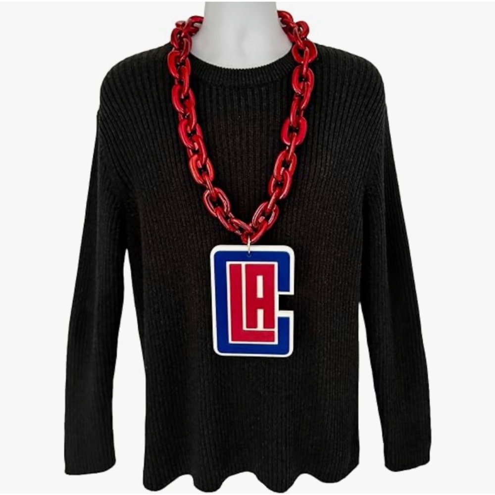 Los Ángeles Clippers Novelty Necklace Basketball Fan Gear NEW